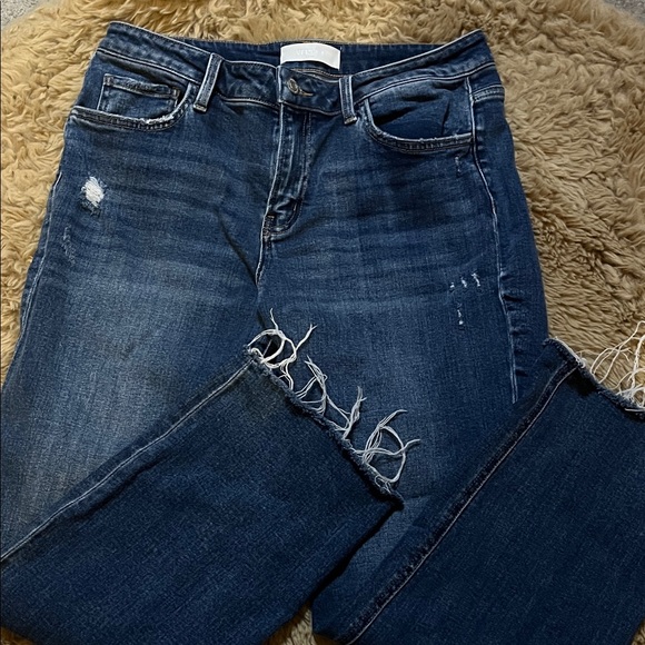 High Rise Distressed Denim Jeans - Picture 1 of 4